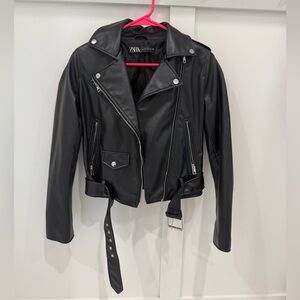 Zara Black Leather Jacket
